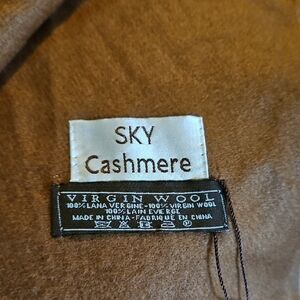 Sky Cashmere Virgin Wool Scarf 74 L X 29 W NWOT